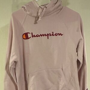 Champion Light Pink Hoodie with Logo
